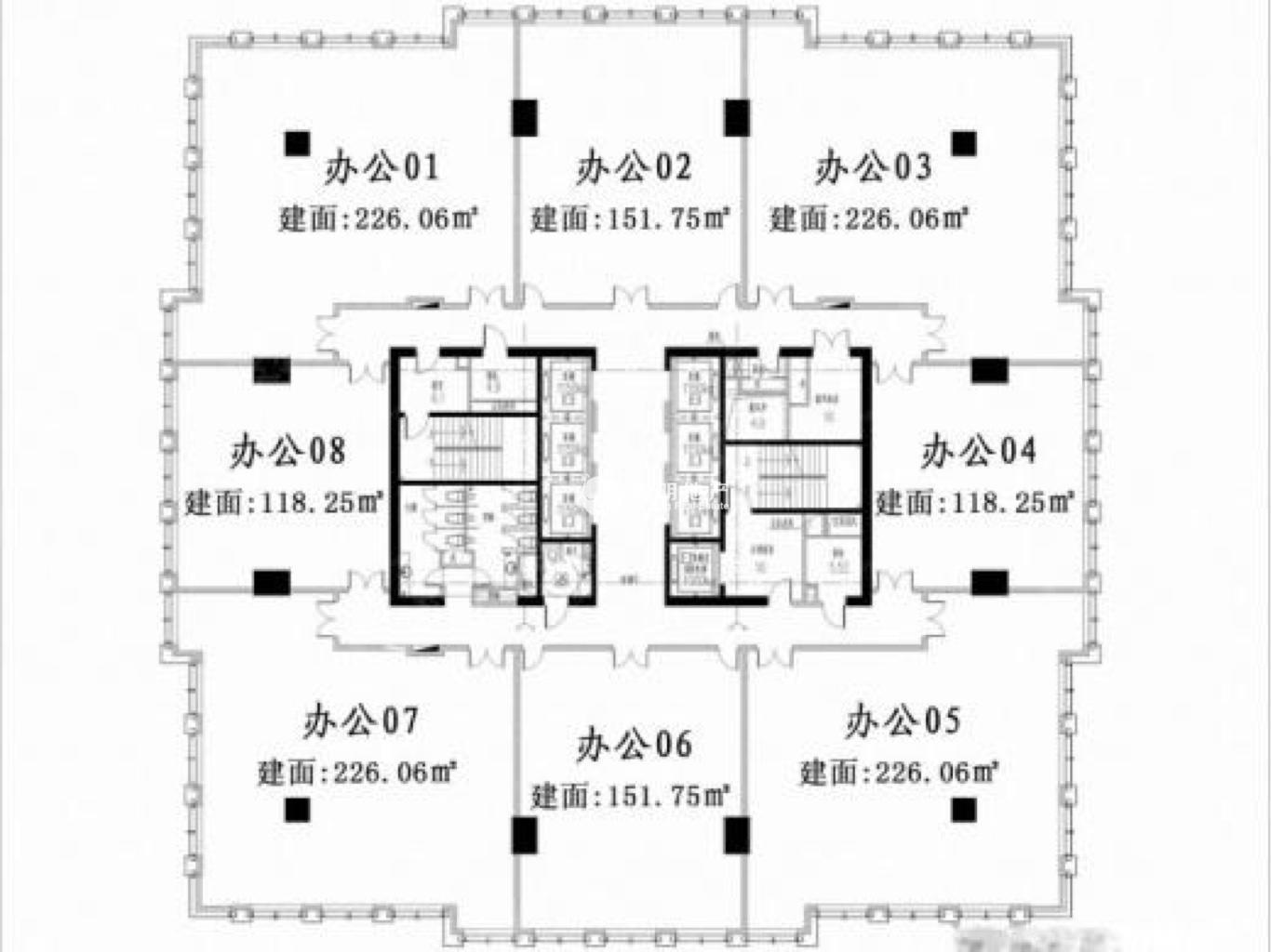 临平路骏丰国际财富广场150平米写字楼出租