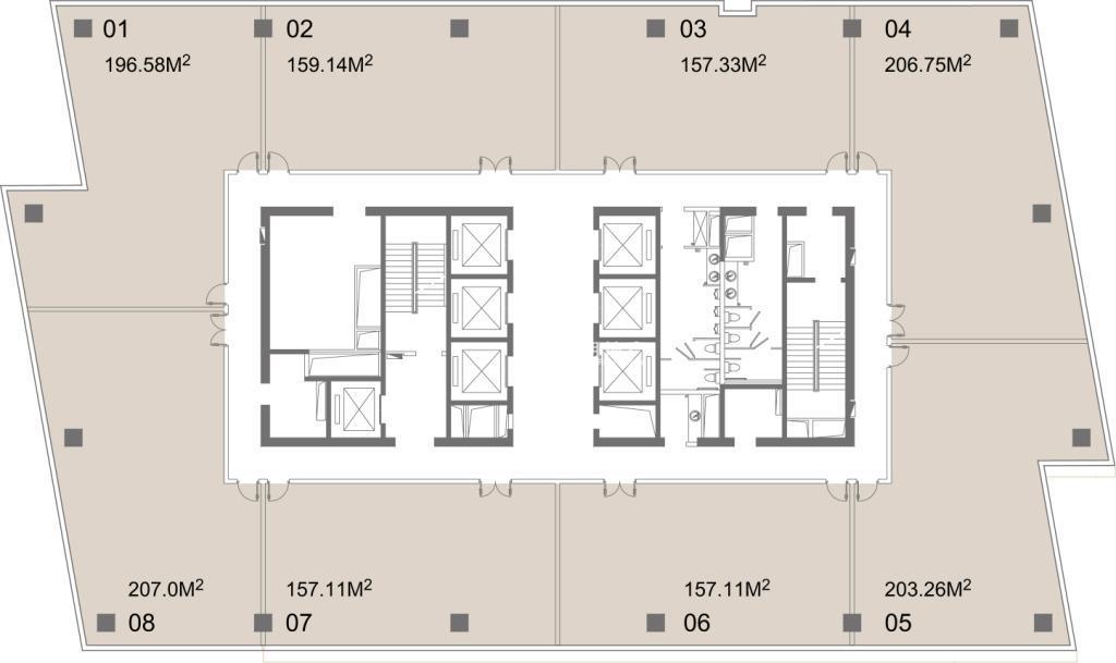 世博滨江绿地海外滩195平米写字楼出租