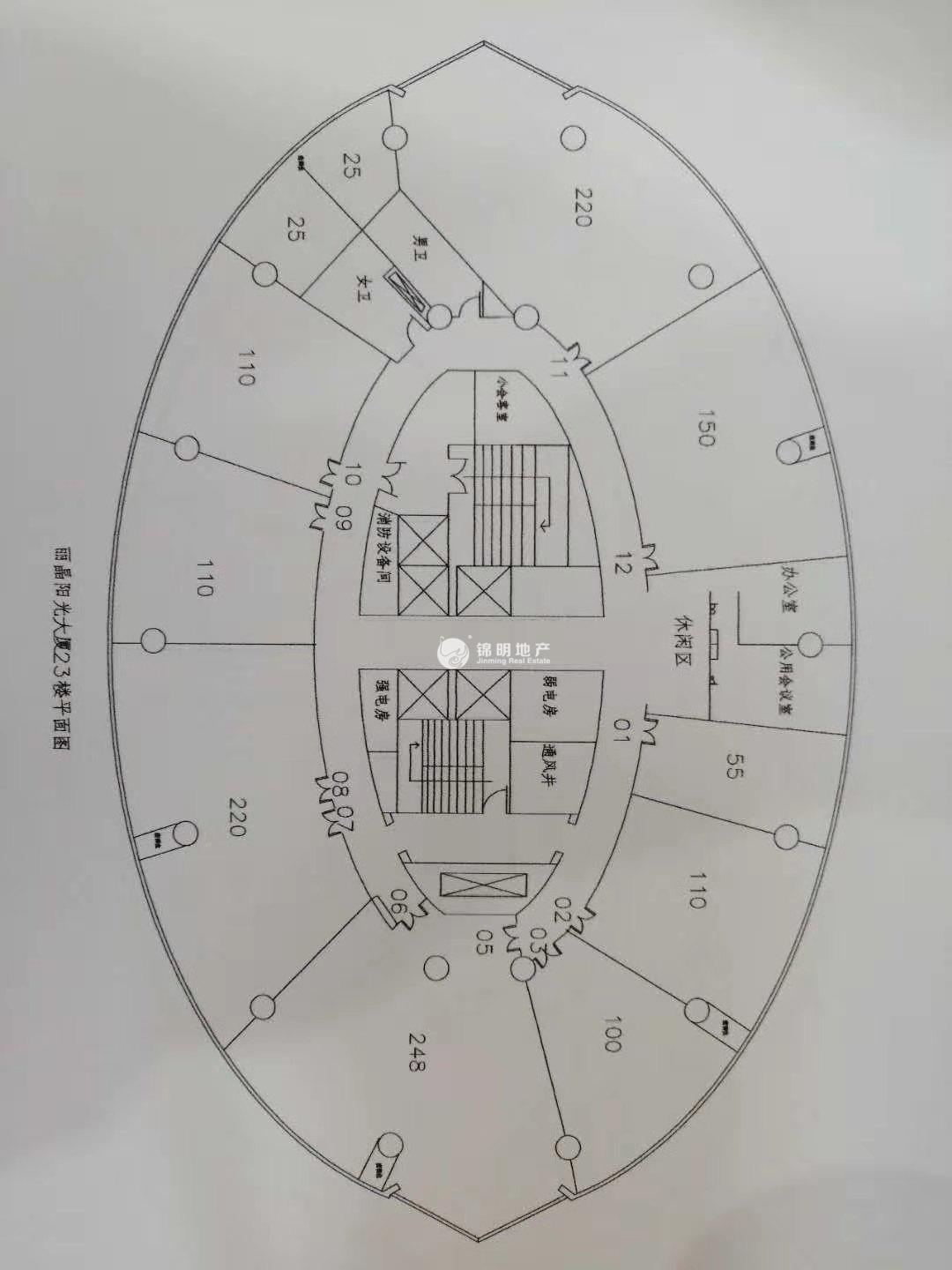 长寿路丽晶阳光大厦280平米写字楼出租