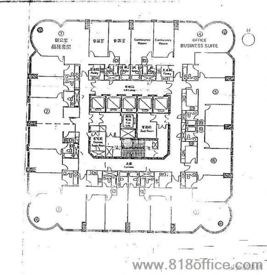 南京西路东方海外大厦87平米写字楼出租