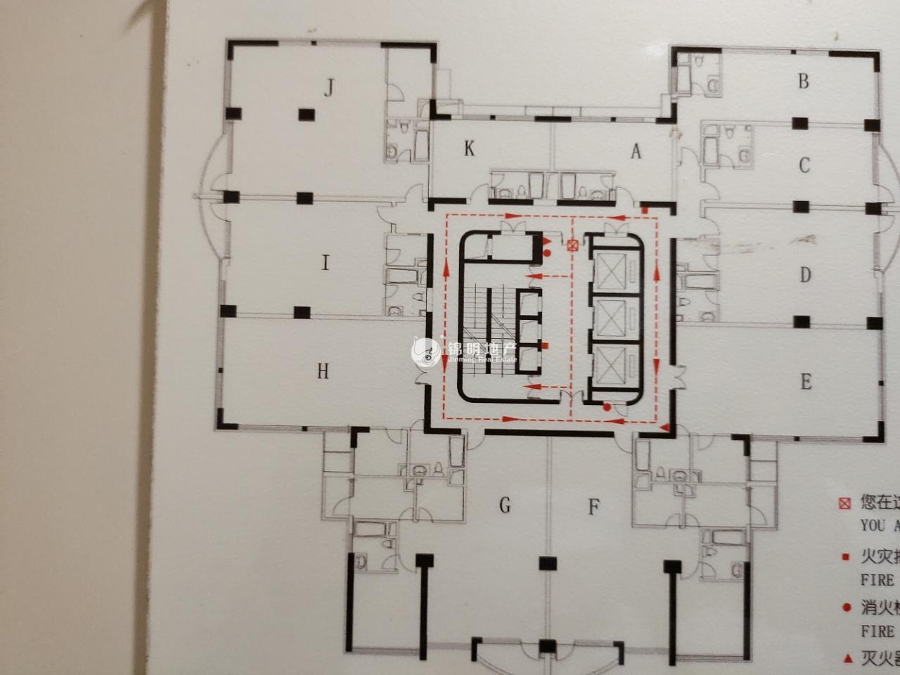 长寿路悦达国际大厦95平米写字楼出租