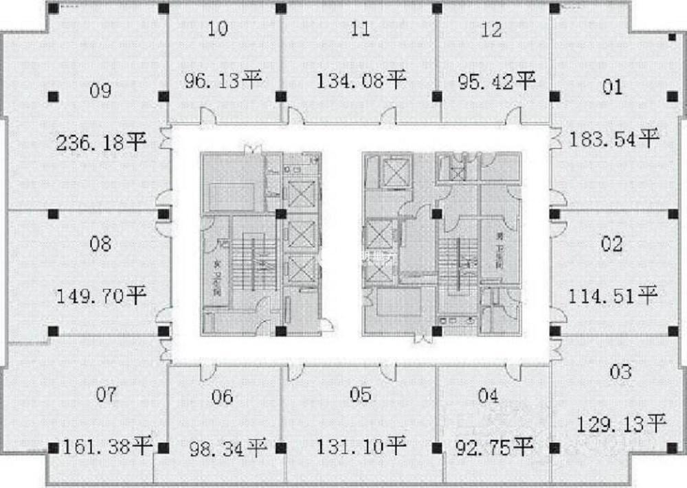 潍坊同盛大厦178平米写字楼出租