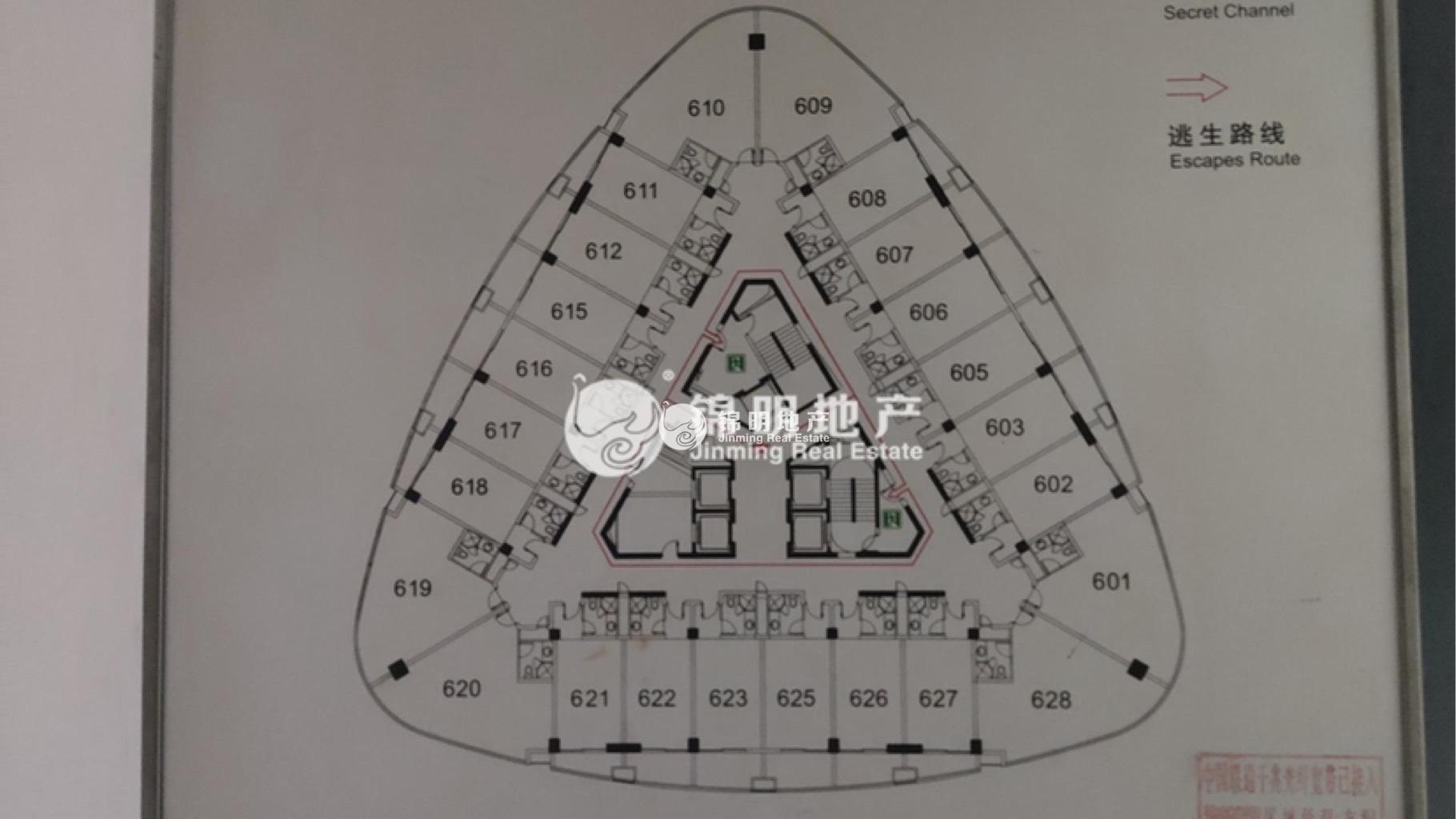 长征绿洲中环中心110平米写字楼出租