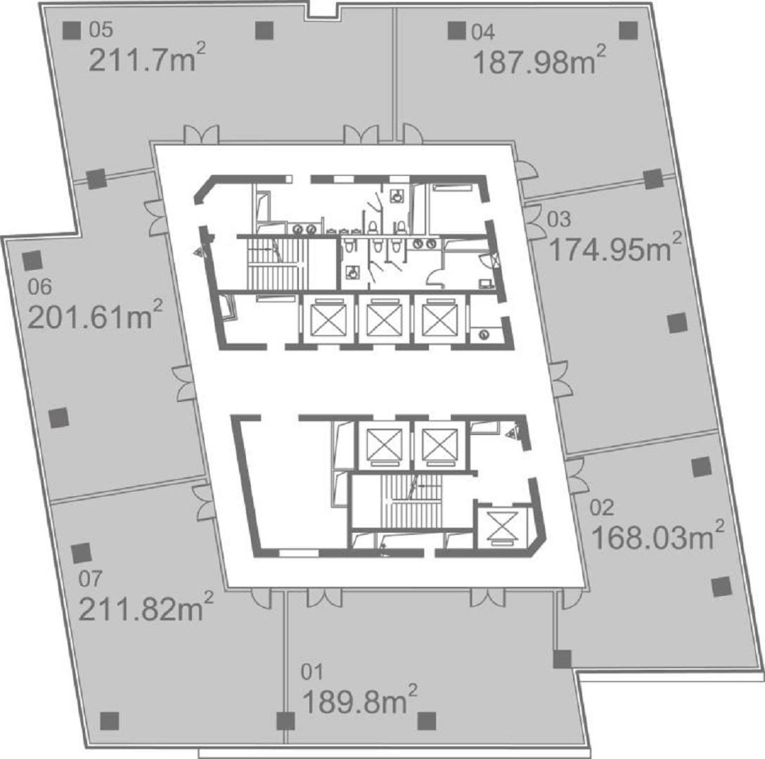 世博滨江绿地海外滩211平米写字楼出租