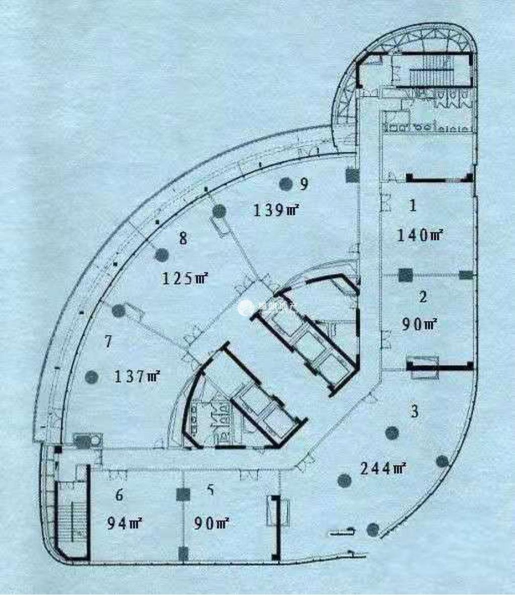 四川北路海泰国际大厦140平米写字楼出租