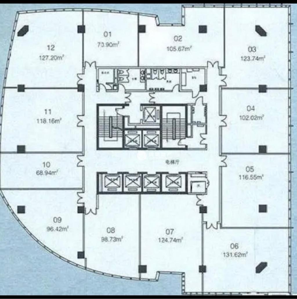 中山公园绿地商务大厦71平米写字楼出租