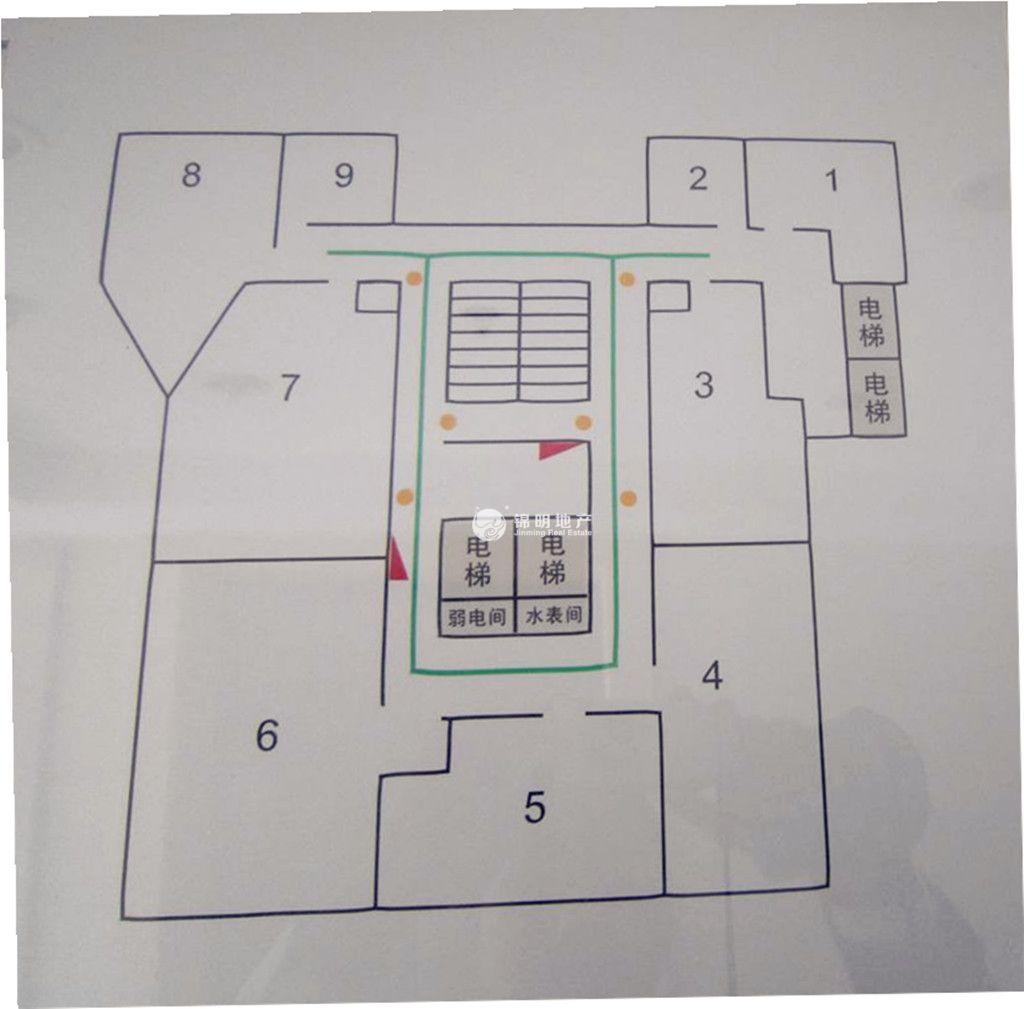 老西门万事利大厦85平米写字楼出租