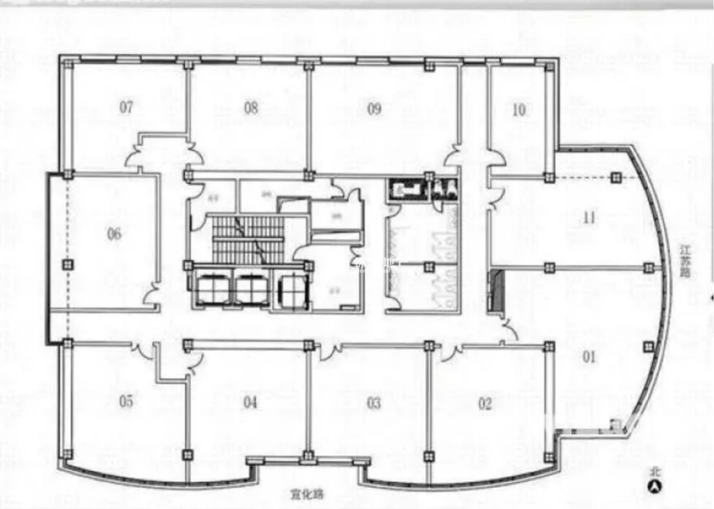 中山公园舜元企业发展大厦82平米写字楼出租
