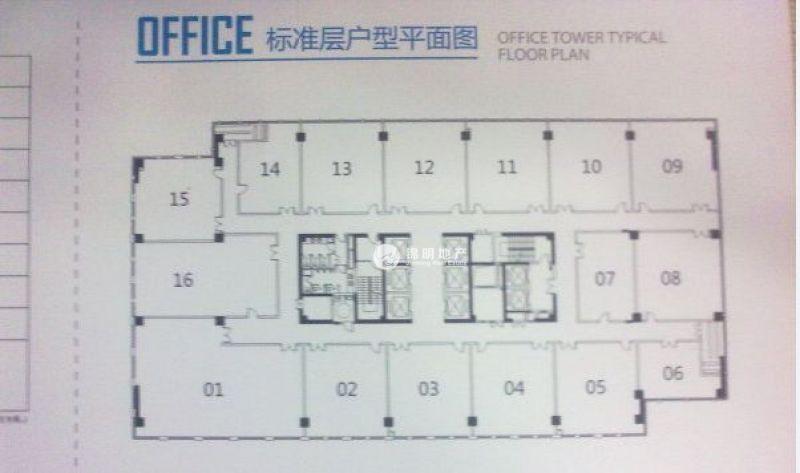 长寿路世纪商务大厦42平米写字楼出租