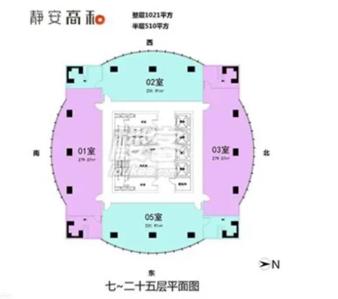 静安寺静安高和大厦225平米写字楼出租