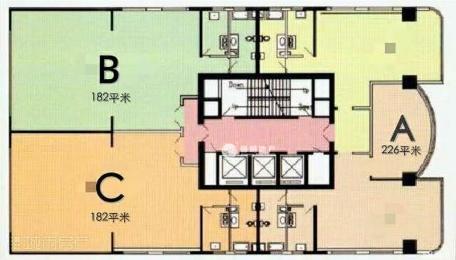 中山公园亨通国际大厦182平米写字楼出租