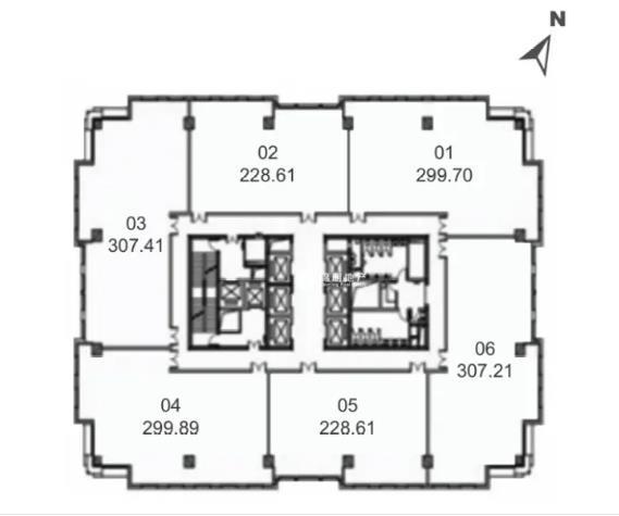 虹桥中山万博国际中心307平米写字楼出租