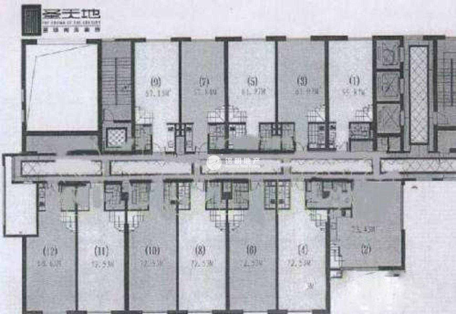长寿路圣天地商务楼63平米写字楼出租