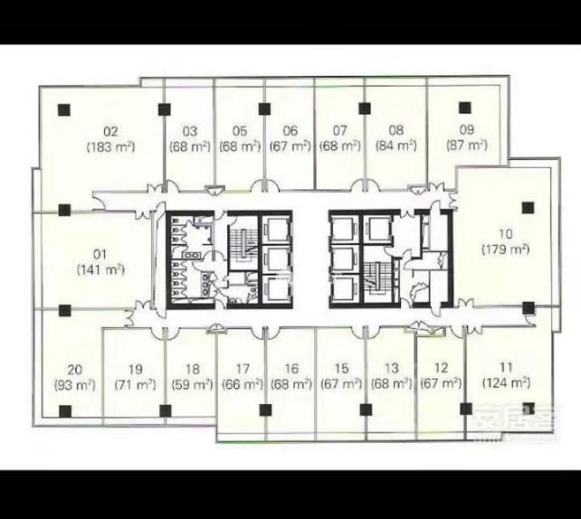 不夜城企业广场142平米写字楼出租