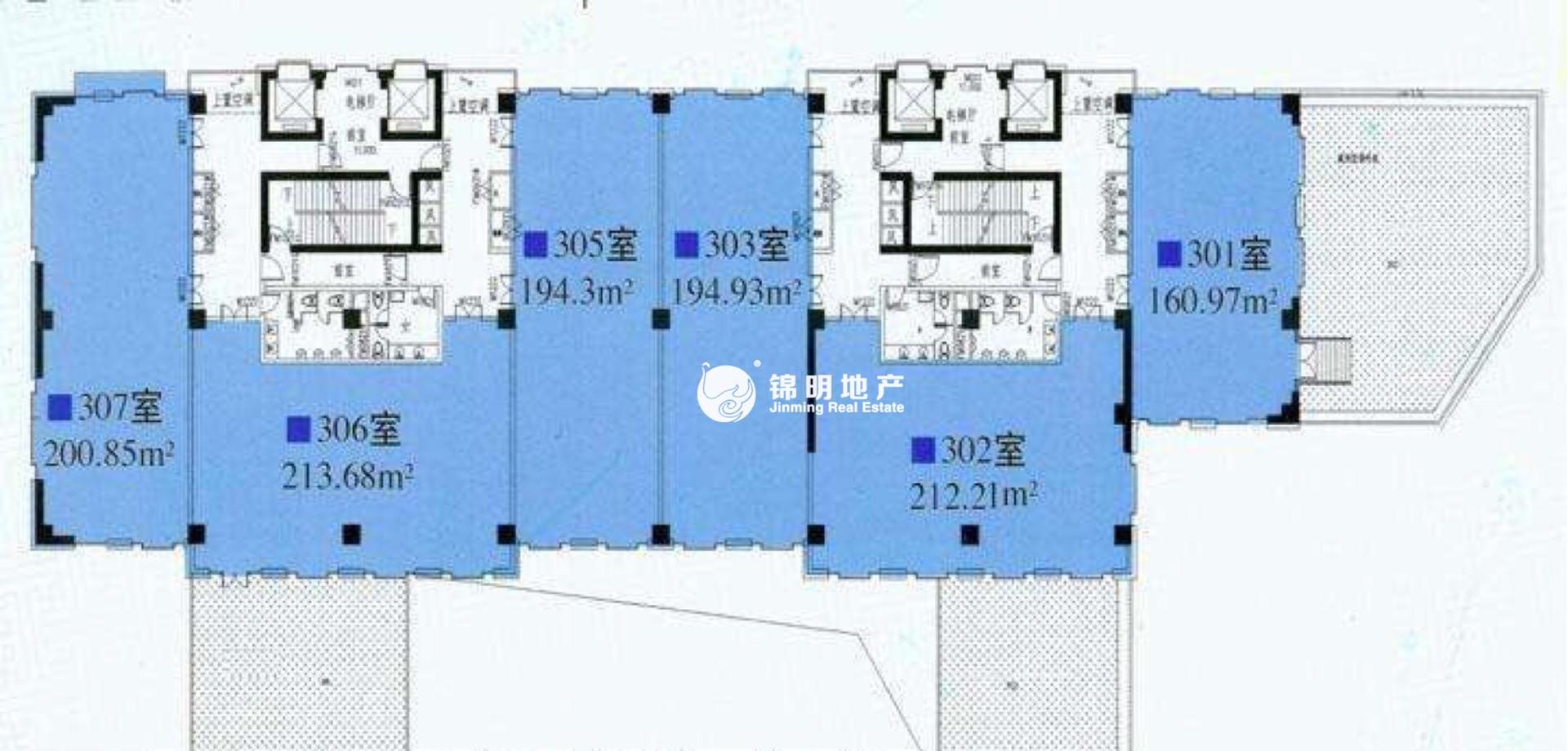 永和祥腾财富广场210平米写字楼出租