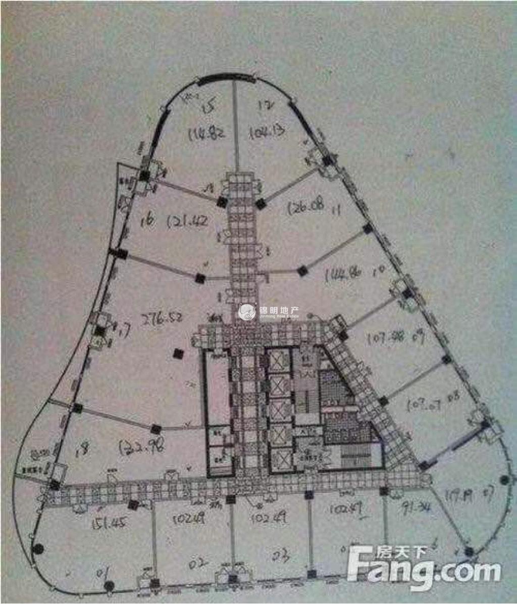 不夜城苏河1号104平米写字楼出租