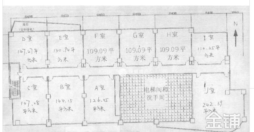 南京西路晶采世纪大厦135平米写字楼出租