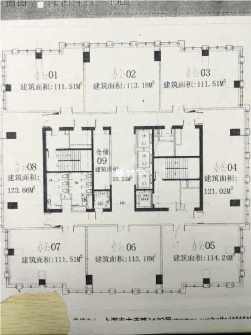 临平路骏丰国际财富广场112平米写字楼出租