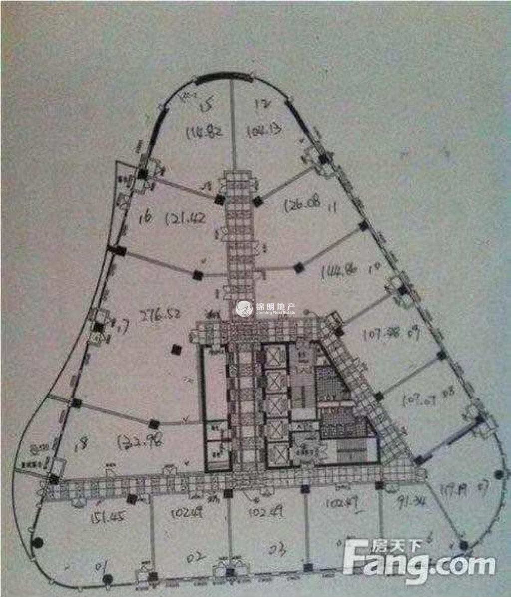 不夜城苏河1号340平米写字楼出租
