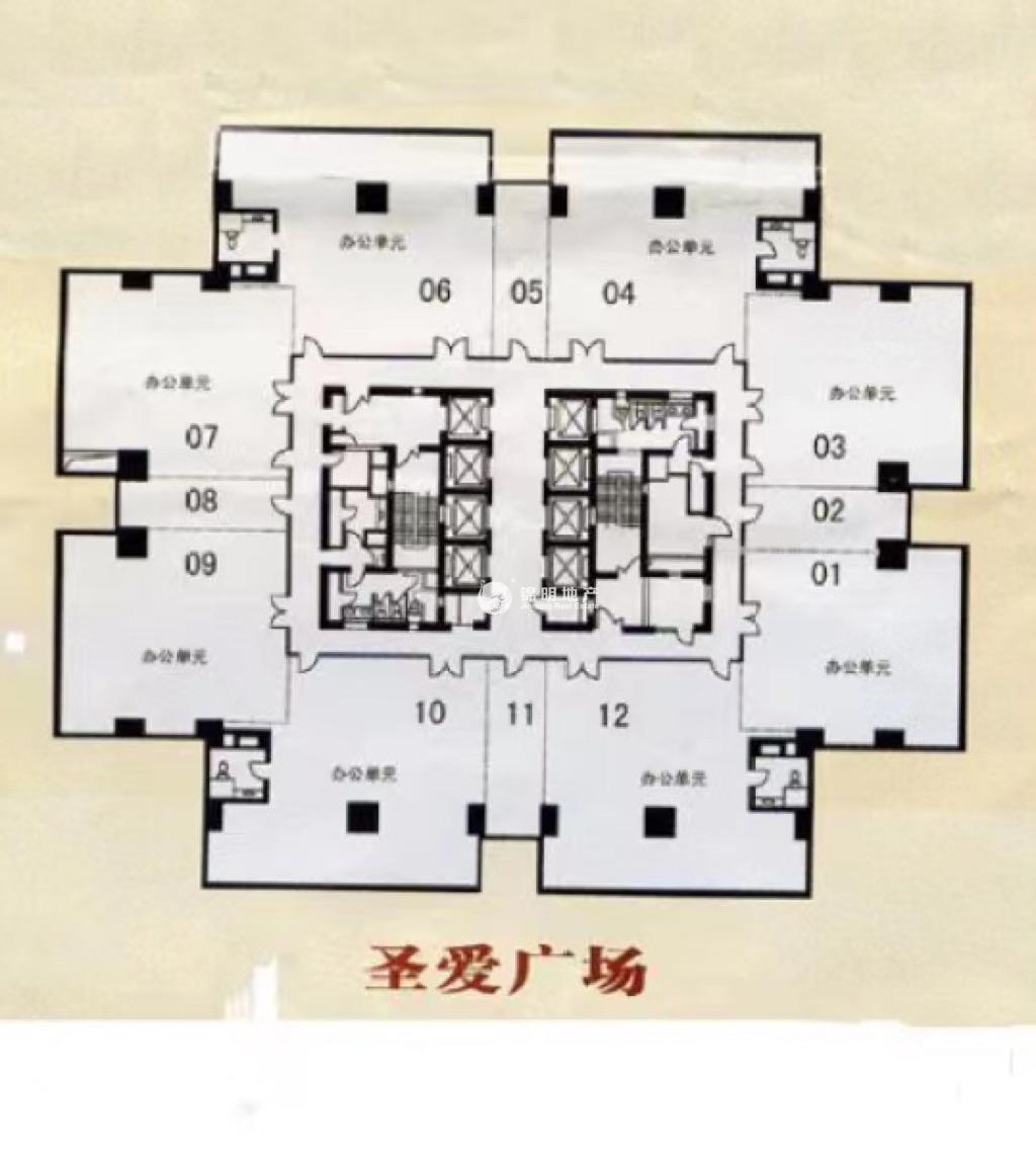 徐家汇圣爱大厦125平米写字楼出租