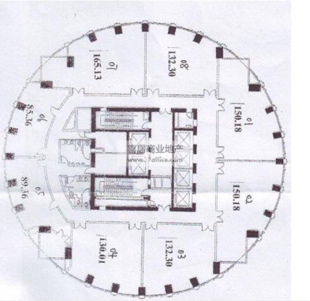 陆家嘴生命人寿大厦165平米写字楼出租