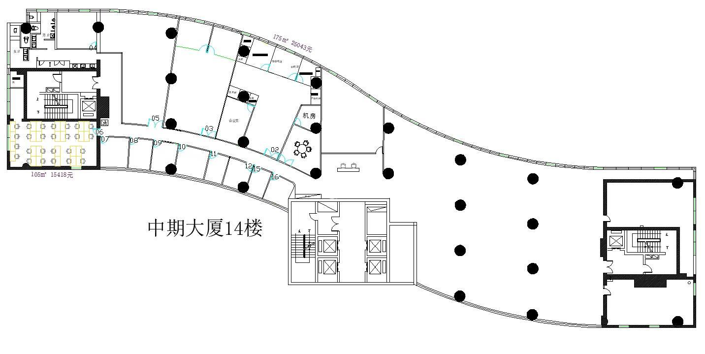 光新中期大厦397平米写字楼出租