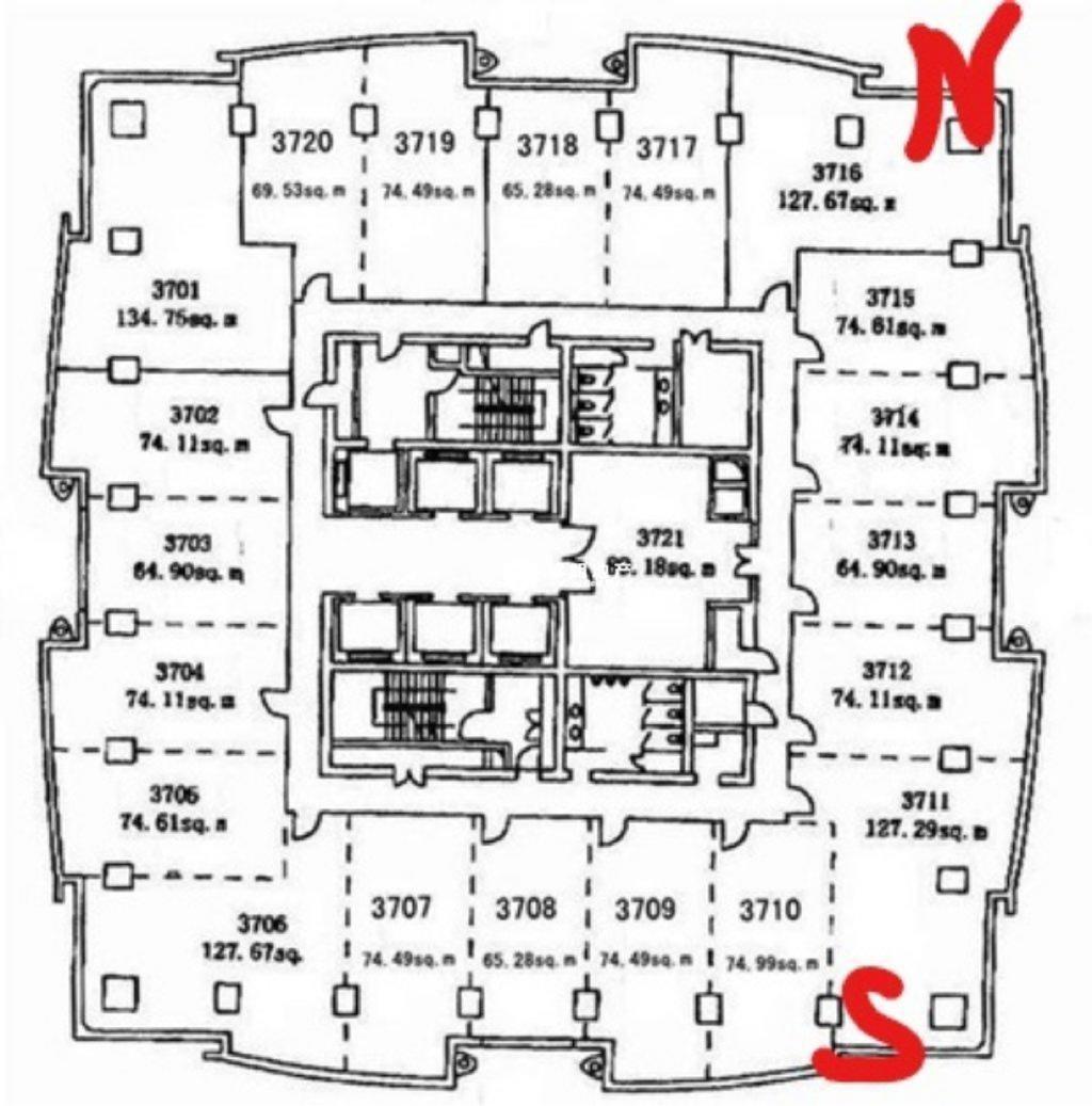 南京西路仲益大厦63平米写字楼出租