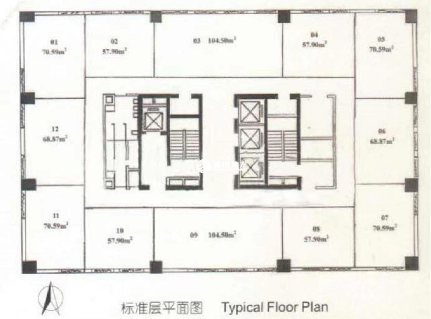 南京东路亚洲大厦133平米写字楼出租