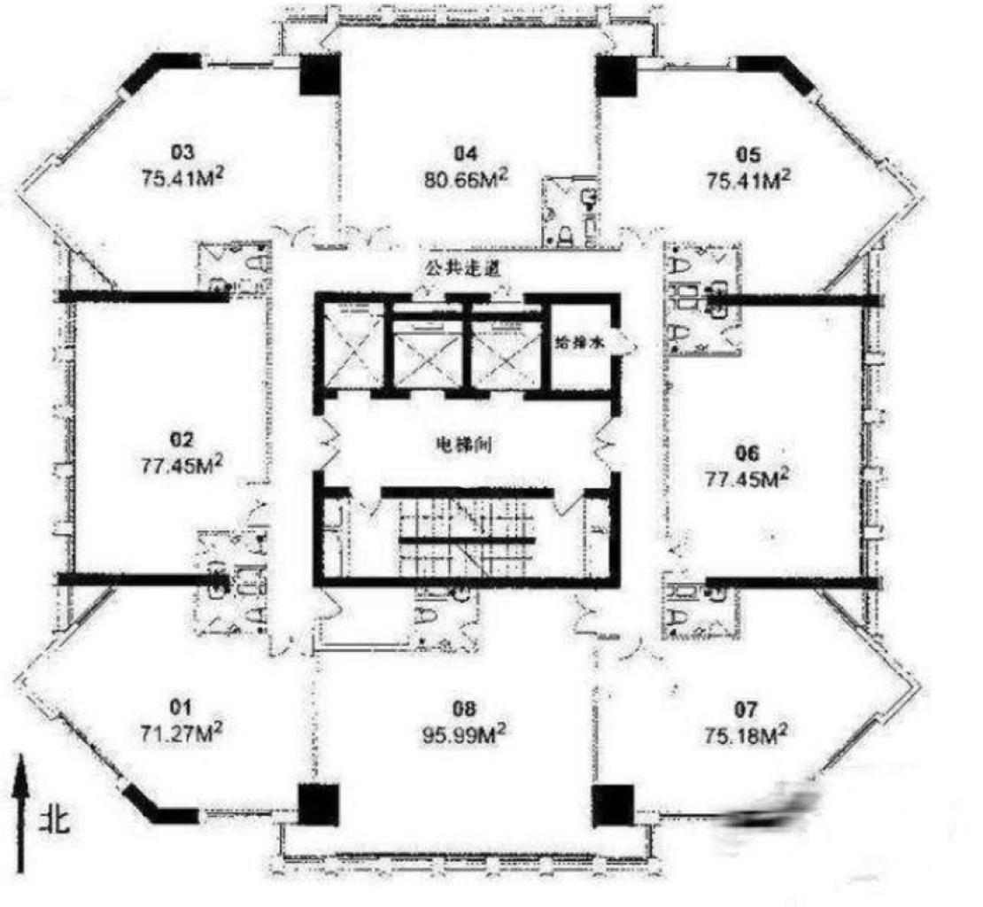 南京西路博鸿大厦78平米写字楼出租