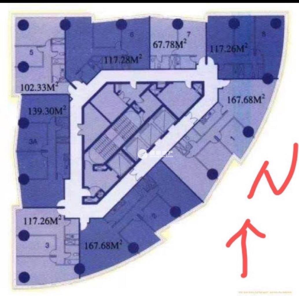 静安寺环球世界大厦117平米写字楼出租