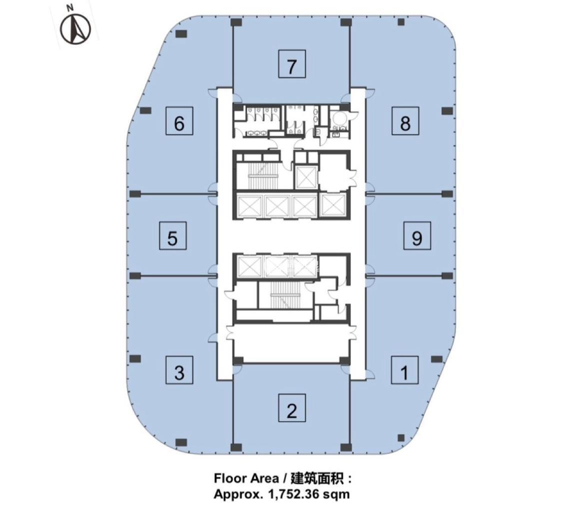 中山公园长宁来福士257平米写字楼出租