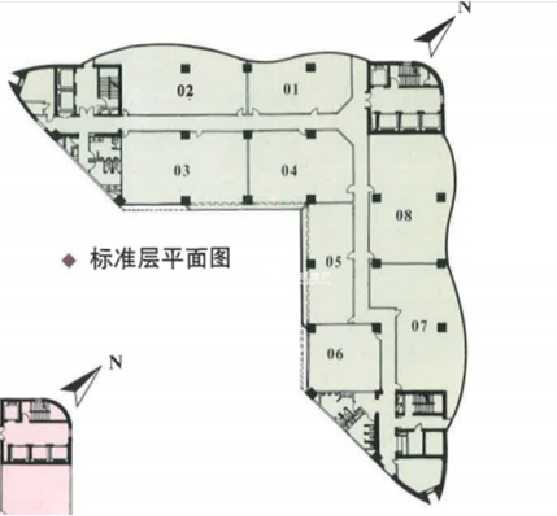 不夜城汉中广场144平米写字楼出租