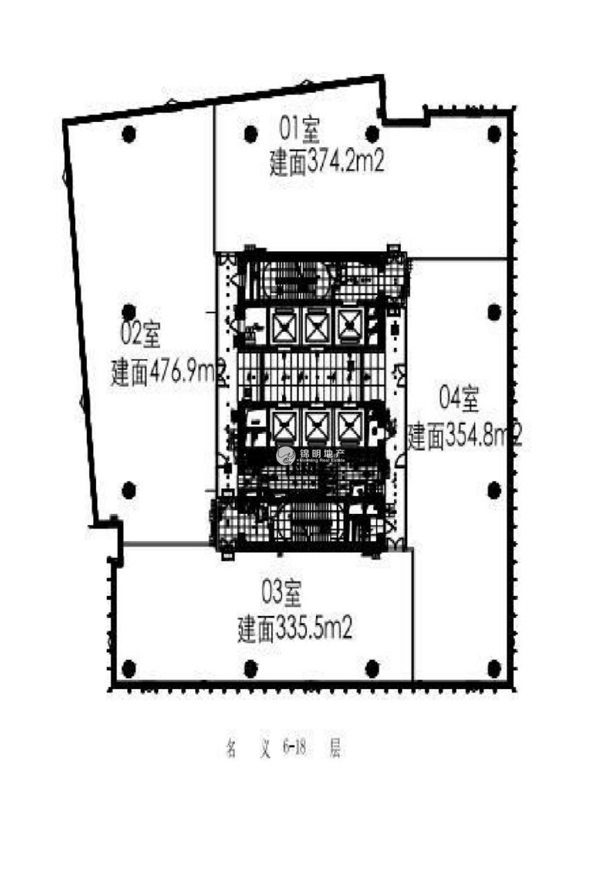 不夜城静安国际中心1541平米写字楼出租