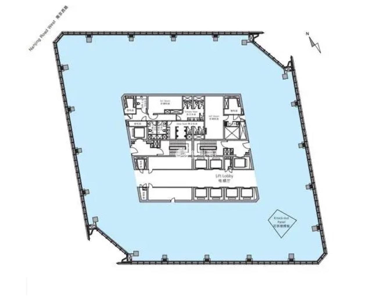 南京西路会德丰国际广场1094平米写字楼出租