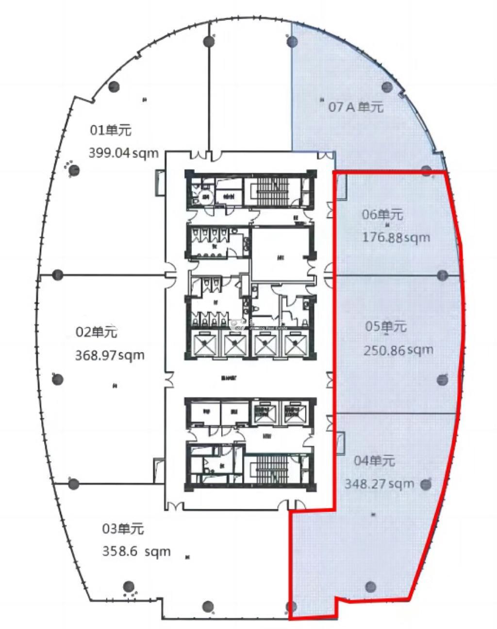 世博滨江平安滨江金融中心177平米写字楼出租