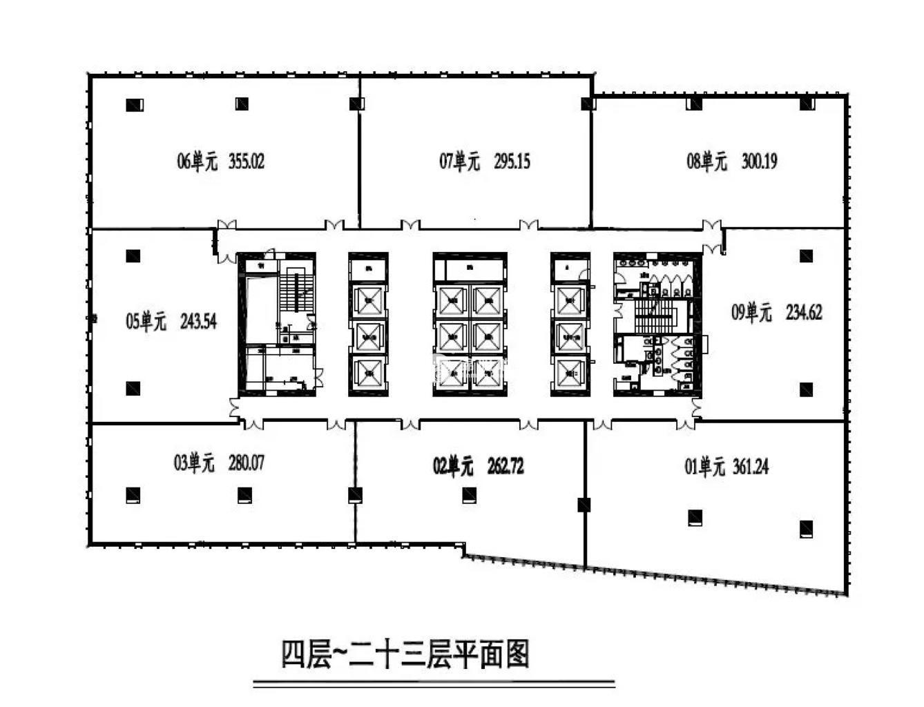 不夜城中港汇静安262平米写字楼出租