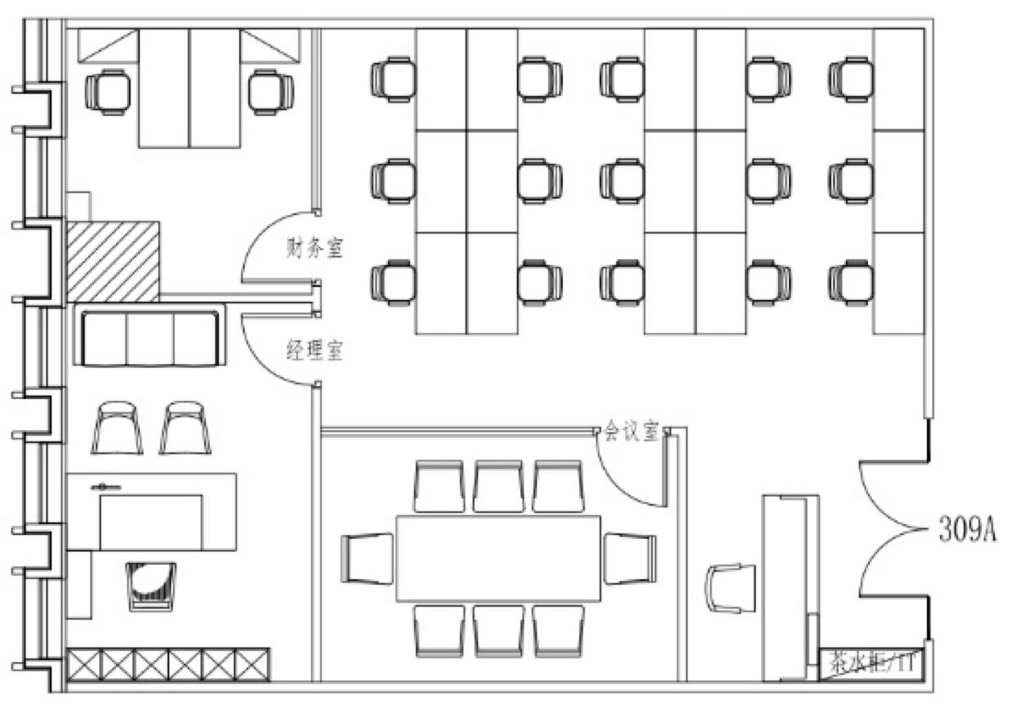 万体馆建工汇豪商务广场174平米写字楼出租