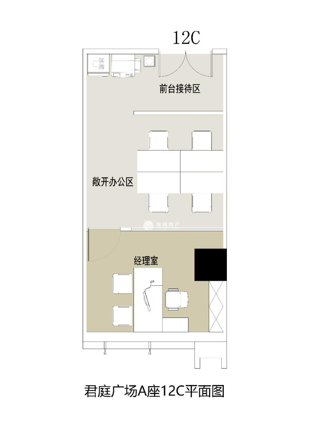 五角场君庭广场68平米写字楼出租