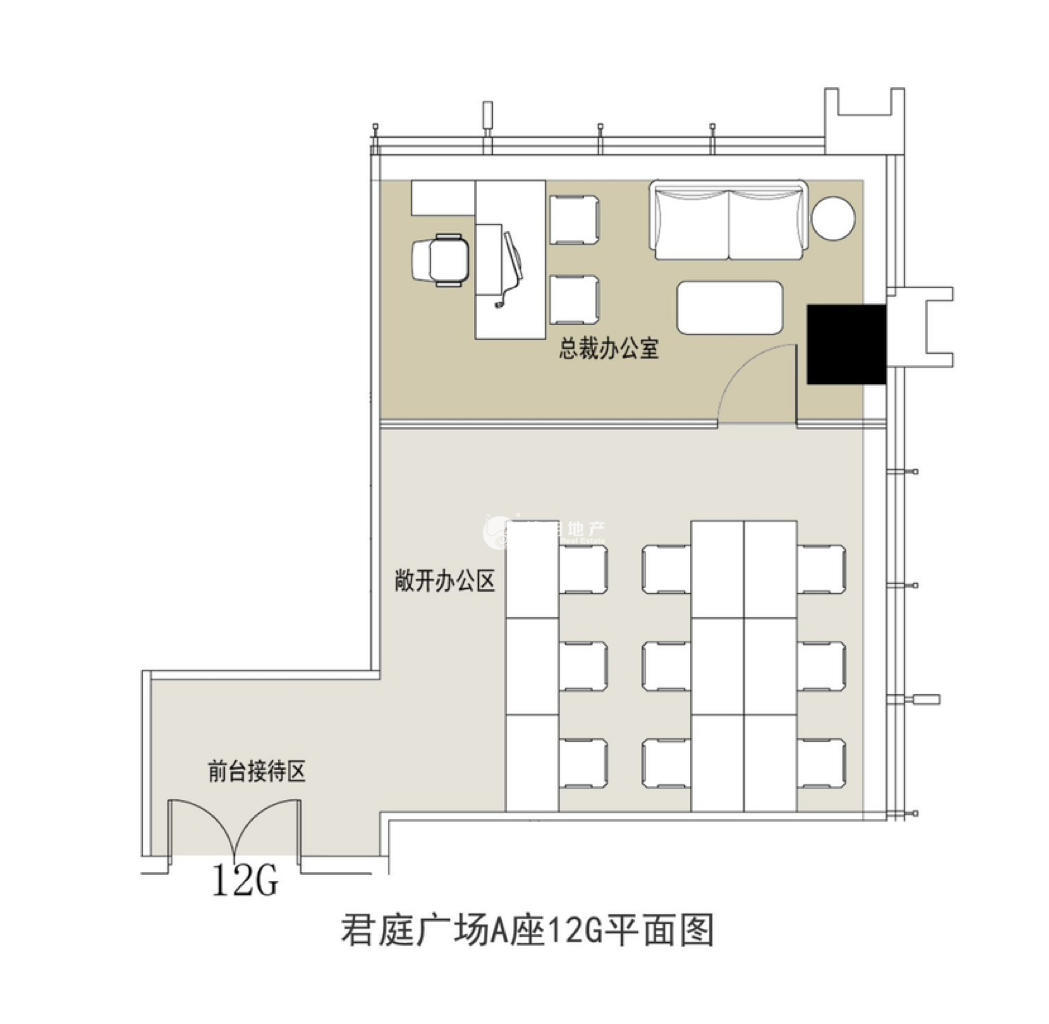 五角场君庭广场108平米写字楼出租