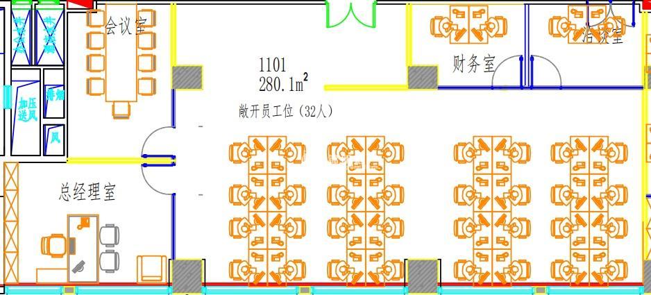 长征信泰中心161平米写字楼出租