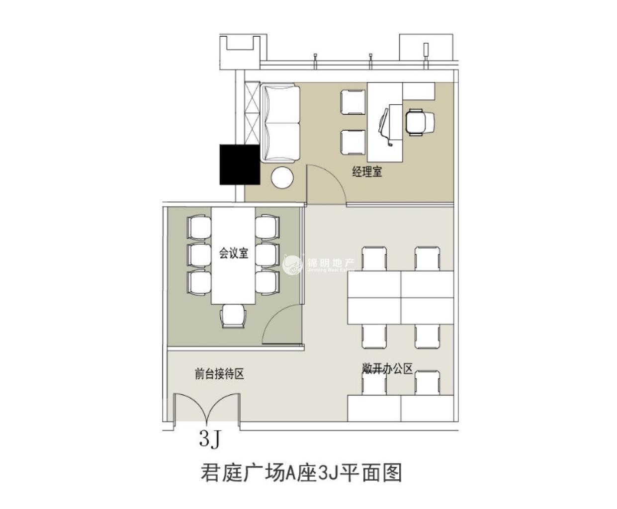 五角场君庭广场106平米写字楼出租