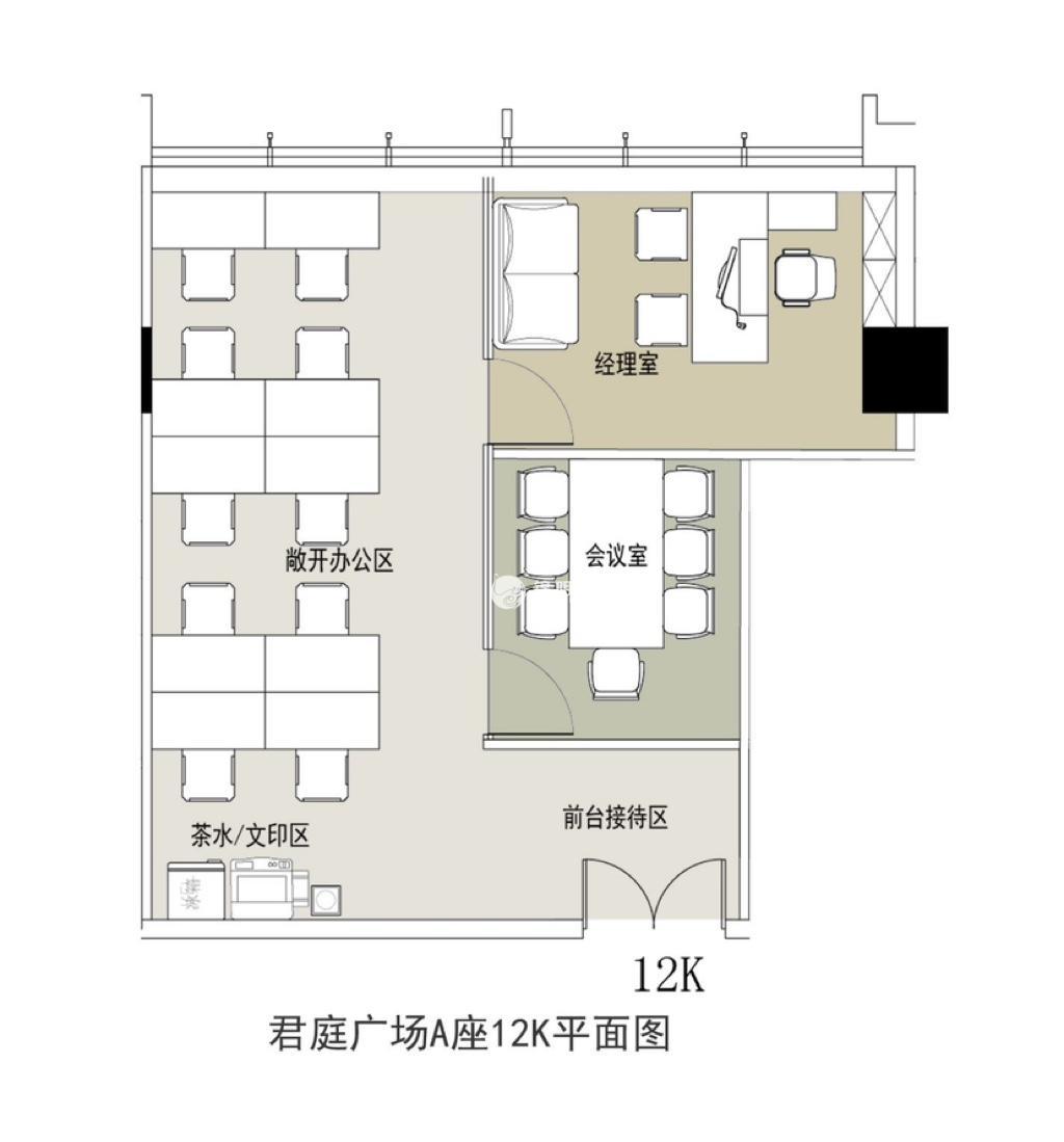 五角场君庭广场126平米写字楼出租