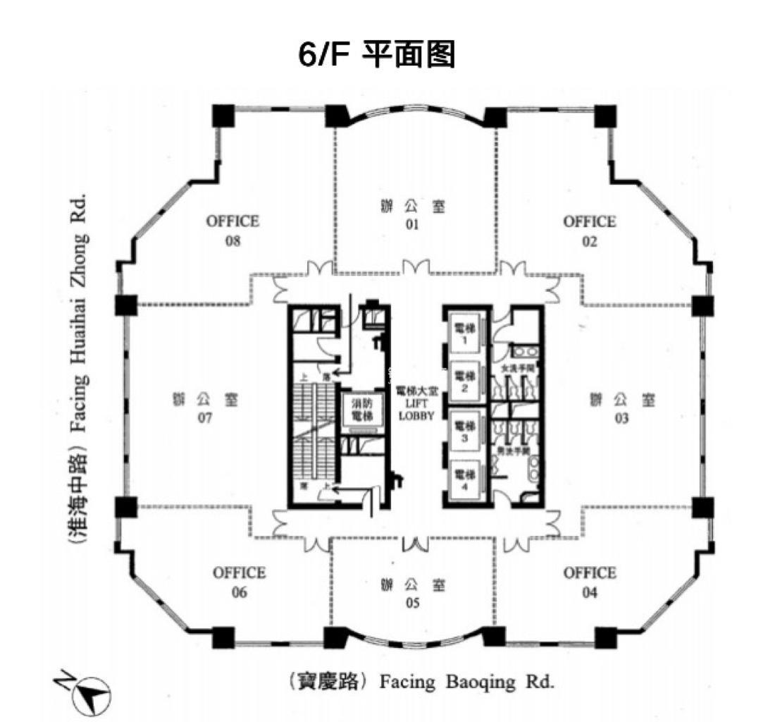 衡山路瑞力大厦2330平米写字楼出租