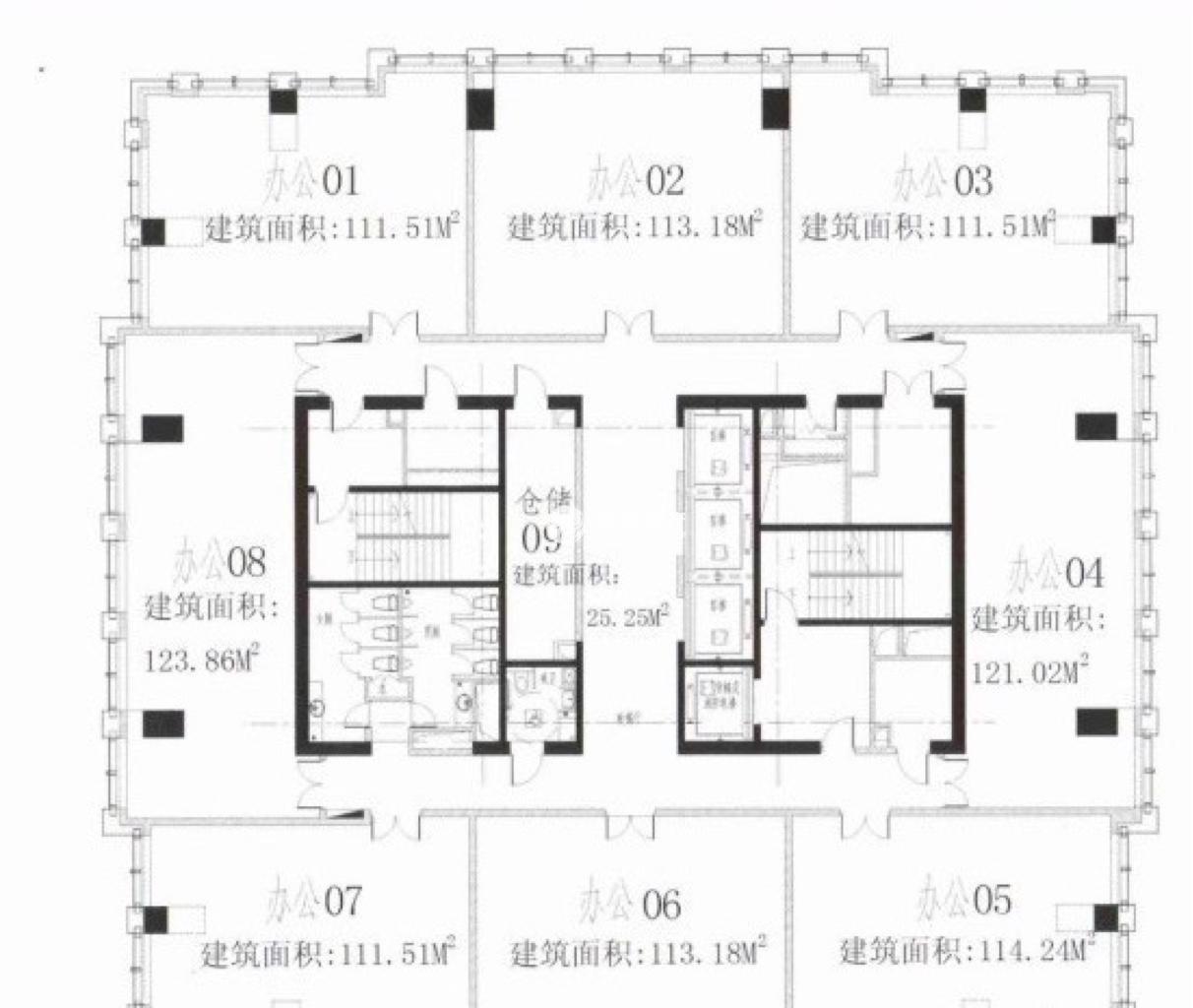 临平路骏丰国际财富广场116平米写字楼出租