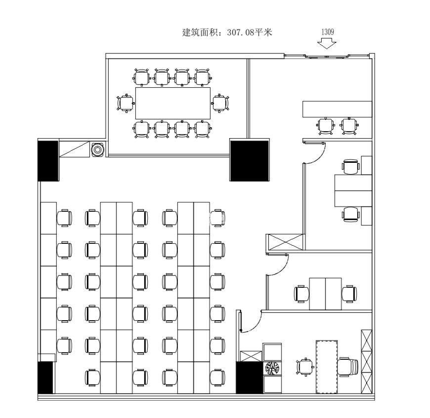 龙之梦中心368平米写字楼出租
