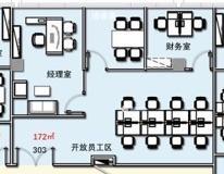 长寿路玫琳凯大厦196平米写字楼出租