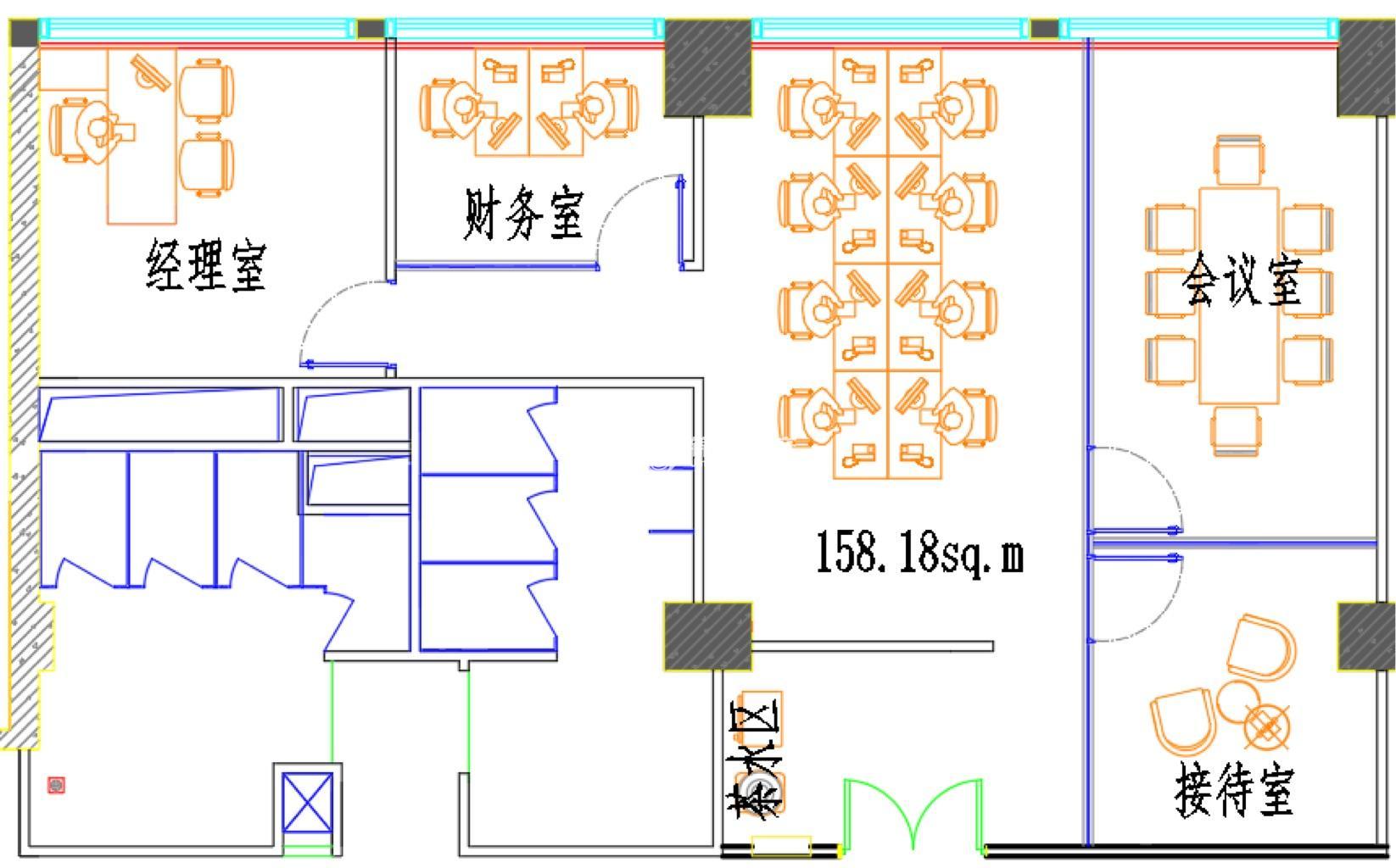 真如高尚领域158平米写字楼出租