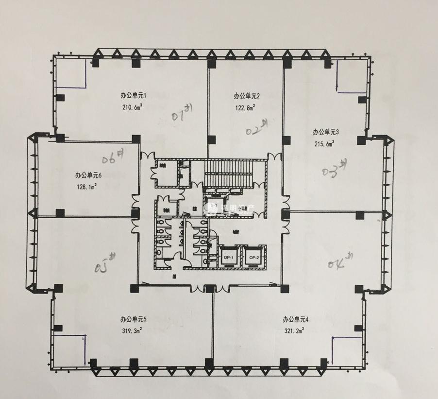 新华路虹桥荣广大厦215平米写字楼出租