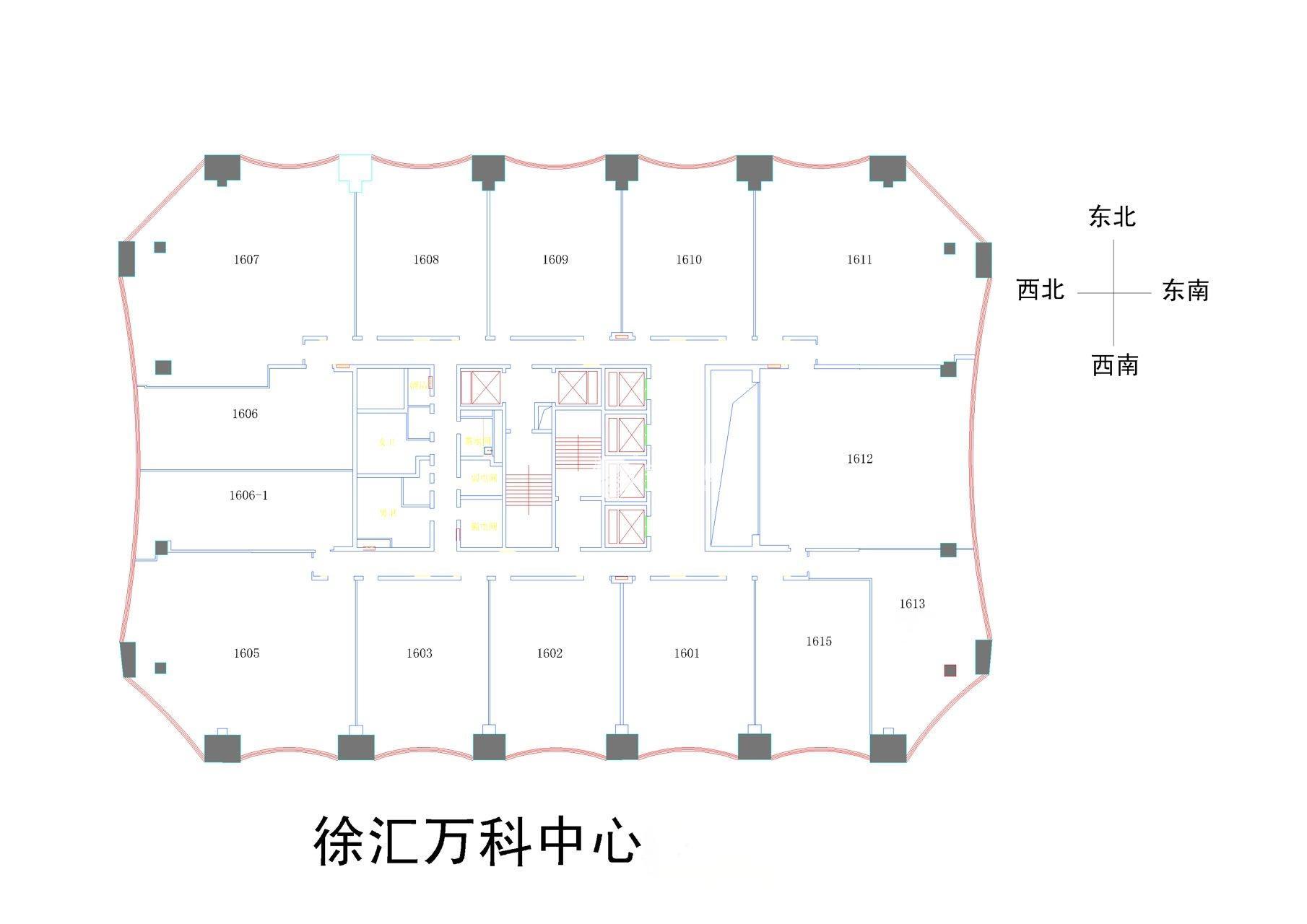 上海南站徐汇万科中心344平米写字楼出租
