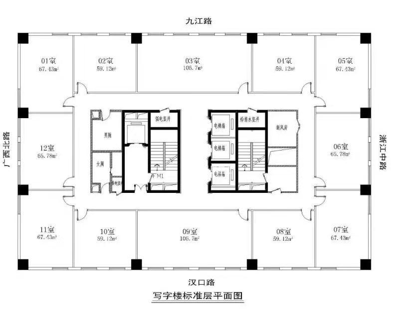 南京东路亚洲大厦107平米写字楼出租